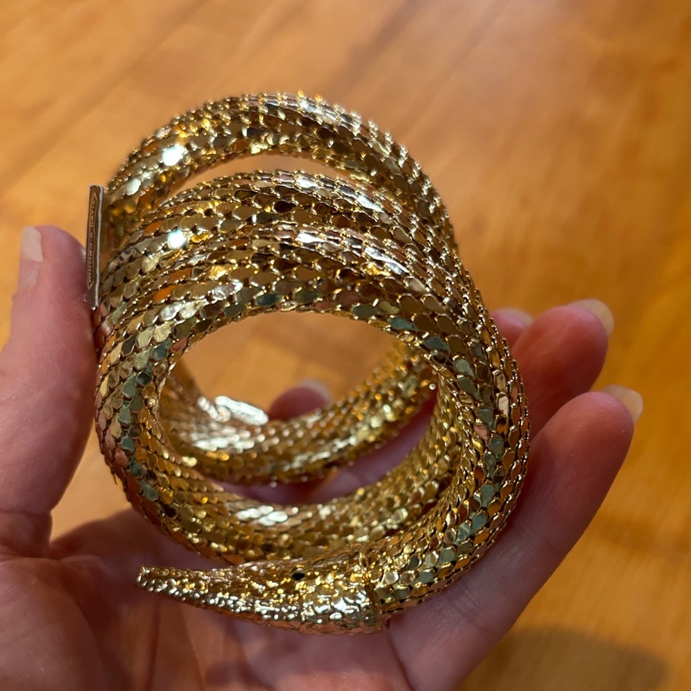 Whiting & Davis  vintage gold fill coil bracelet - Picture 3 of 14